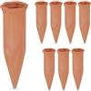 Relaxdays Coni da Irrigazione, in Set da 8, per Piante e Fiori, Innaffiatori per Bottiglie Pet da 1,5 Litri, Terracotta