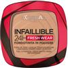 L'oréal Paris Infaillible 24H Fresh Wear 220 Sable Fondotinta Coprente Waterproof 9 gr Compatto in Polvere