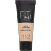Maybelline New York Fit Me Matte&Poreless 112 Soft Beige Fondotinta Effetto Seconda Pelle 30 ml Fluido
