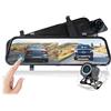 MBG Line Car Mirror Recorder HS900 Pro telecamera di parcheggio su strada risoluzione 2K+FHD GPS WiFi Angolo di visione 170° Accensione automatica.