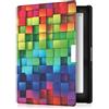 kwmobile Custodia eReader Compatibile con Kobo Aura Edition 1 Cover - eBook Reader Flip Case - multicolore/verde/blu - Cubi