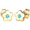Elli Orecchini Bambini Fiori Simbolo Giocoso con Cristalli in Argento Sterling 925
