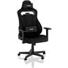 NITRO CONCEPTS E250 Sedia da Gaming - Sedia da Ufficio - 125 kg - 90 ° a 135 ° Reclinabile - Regolabile in Altezza - Braccioli 2D - Nero