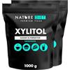 Nature Diet, xilitolo, 2 confezioni da 1000 g | 2 x 1 kg, Sostituto Dello Zucchero, 40% di Calorie in Meno Rispetto allo Zucchero, Perfetto per Bevande, Cucina e Pasticceria