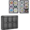 kwmobile Scatola Porta Schede Giochi Compatibile con Nintendo 3DS - Custodia Portaschede Videogiochi - per 28 Cartucce nero