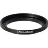 vhbw anello adattatore step-up da 37 mm a 43 mm compatibile con obiettivo fotocamera - Adattatore filtro, metallo, nero