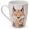 NICI Tazza Lince & Lemure 310 ml 8x10 cm con banderuola beige - Bicchiere da tè o caffè con manico per bevande calde e fredde - Ottima idea regalo