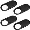 CloudValley - Copertura per webcam per computer portatili, MacBook Pro, MacBook Air, iMac, iPad, PC/computer, tablet, ultra sottile, protezione per la privacy [confezione da 4] Nero Black-4 pcs