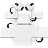 Finest Folia Set di adesivi compatibili con Apple AirPod 3 cuffie Bluetooth senza fili e custodia di ricarica, pellicola in vinile Skin Design Cover su misura R189 (3a generazione, 23 trasparenti)