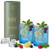 GoGiftid Coppia di bicchieri da gin con zaffiro bombay, bicchieri da gin, ecologici, regalo di compleanno/matrimonio, regalo per la casa realizzato in bottiglia di gin originale Bombay Zaffiro