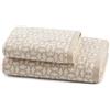 Zucchi Sempione, Set due pezzi Spugna Bagno 1 ospite 40x60 + 1 Asciugamano 60x110 Asciugamani 100% di Puro Cotone Jacquard 41 Beige