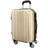 GUSKASA Valigia, Trolley, Bagaglio a Mano, Oro, 37 * 23 * 56cm, 20 Pollice, 2.6kg, con Ruote Girevoli a 360 gradi, Maniglia Rettratile