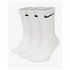 Nike 3 calzini corti e 3 lunghi, set risparmio con 6 paia di calzini bianchi, neri o misti, colore: bianco, taglia: 42-46, bianco, 42