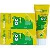 Betadent KIT 2 DENTIFRICIO BABY PER BAMBINI DA 0 A 3 ANNI. Senza Fluoro. Gusto Pera. Azione Antiplacca, facilita la dentizione. Formulazione naturale. 2x75ml