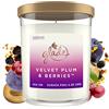 Glade Candela Profumata Grande con Oli Essenziali, Fragranza Velvet Plum & Berries, Prugna e Frutti di Bosco, Durata fino a 85 Ore, 454gr
