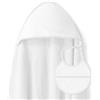 Interbaby Neonato Accappatoio con Cappuccio 1x1 m · PUNTO DE CRUZ LISO blanco con BAVAGLINO · 100% COTONE · Asciugamani per bambini