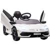 HOMCOM Macchina Elettrica per Bambini a 12V Licenza Lamborghini con Clacson e Telecomando, 107.5x63x42 cm, Bianca|Aosom