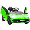 HOMCOM Macchina Elettrica per Bambini a 12V Licenza Lamborghini con Clacson e Telecomando, 107.5x63x42 cm, Verde|Aosom