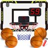 TEUVO Mini Canestro Basket da Camera con Punteggio Automatico 4 Pallone, Interno Esterno Canestro Basket Bambini 5 6 7 8 9 10 12 Anni per Casa Porta indoor Mini Hoop Giochi Regalo per Ragazzi Ragazze