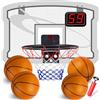 TEUVO Mini Canestro Basket da Camera con Punteggio Automatico 4 Pallone, Interno Esterno Canestro Basket Bambini per Casa Porta indoor Basketball Giochi Regalo per 5 6 7 8 9 10 12 Anni Ragazzi Ragazze