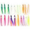 Agatige Esca da Pesca Artificiali di Calamari Morbida, 20 Pezzi Kit di Esche Morbida Spinning Esca Attrezzatura per Pesca in Acqua Salata Mare, Multicolore(6CM)