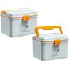 TUKA-i-AKUT 2X 14,6L Scatola per Medicinali, Portatile a 2 Strati con Maniglia per il Trasporto, Kit di Pronto Soccorso Armadio Farmacia e Mediche, Multifunzionale, Casa e All'aperto, TKD6402-XL Blu