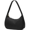 CYHTWSDJ Borsa a tracolla da donna, graziosa borsa hobo tote mini pochette con chiusura a cerniera, Marrone, Large