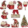 Fenglin-joy Set di Ciondoli Natalizi Gnomi,24 pezzi di Gnomi Natalizi in Legno Addobbi Natalizia Appeso Ornamenti per la decorazione del calendario dell'avvento dell'albero di Natale fai da te