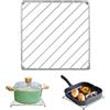 xtemtoamz Sottopentola Per Pentole Resistente Calore - Multifunzione Tovaglietta In Metallo Per Sottobicchieri Pentole, Padelle, Casseruole, Piani Di Lavoro Della Cucina, 18,5x18,5 cm, Argento