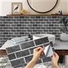 AMOYUN 12 pezzi Adesivi per Piastrelle, 15x30cm Adesivi Mattonelle Impermeabile PVC Autoadesivo Decorazione Adesivi Parete Wall Stickers per Piastrelle del Bagno e Della Cucina