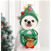 Bseical Vestiti per Cane Natale Divertenti, Vestito Babbo Natale per Animali Taglia Grande e Piccola, Vestito Cane Gatti Natale Elfo Renna Babbo Natale, Costume di Natale Inverno Papillon & Cappello Set (L A)