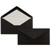 NEUSER PAPIER 50 buste per lettere, formato DIN lungo, colore nero, con fodera in seta bianca, 11 x 22 cm, 100 g/m², ideali per inviti, biglietti di Natale, biglietti di auguri della serie colorata
