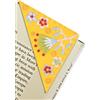 CuteHome Segnalibro d'angolo personalizzato ricamato a mano, segnalibro ricamato a fiori unico e carino per gli amanti dei libri (1 pezzo, giallo).