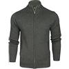 Xact Cardigan Completo con Zip in Cotone Ricco per Uomo (Grigio Scuro Marl) XL