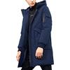 Pioneer Camp Cappotti invernali da uomo impermeabili con cappuccio antivento spessi parka lungo imbottito piumino, Marina Militare, L Alto