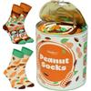Rainbow Socks - Uomo Donna Calzini - Regalo Scatola Di Arachidi - Peanut Box Socks - 2 Paia - Taglia EU 41-46