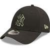 New Era York Yankees Baseball Fankappe Strapback-Verschluss 9Forty Schwarz NY-Logo cap - One-Size