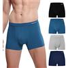 INNERSY Boxer da uomo, morbido, biancheria intima sportiva, traspirante, confezione da 4, 4 Basic Nero, XL