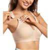 DotVol Bra Reggiseno Postoperatorio, Pulsante Anteriore, Minimizer Sportivo, Petto Regolabile, Racerback Comfort Bra Beige 1C