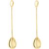 forme di Lucchetta - Orecchini Goccia Pendenti Lunghi Eleganti in Oro 750-18 carati, Orecchini Donna d'Oro Vero