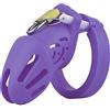 MKGMYGZ Chastity Cage Uomo Silicone Sissy Gabbia Pene Bdsm Cintura Castità Maschile Per Giochi Erotitici Sexy Per Coppie (Short,Purple)
