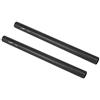 Haoge VA-PR20B,Asta da 15 mm in lega di alluminio, lunghezza 20 cm, supporto per monitor, base a morsetto mattebox Follow Focus nero (confezione da 2)