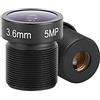 Kafuty 3.6mm f/2.0 5MP HD Singolo Bordo Obiettivo 1/2.5 Obiettivo della Fotocamera Professionale Ultra Grandangolari con M12 Focus Fisso per Sostituzione di Telecamera di Sorveglianza