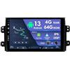 Generic Autoradio Android 12 4G+64G per Suzuki SX4 2006-2013/per Fiat Sedici 2005-2014 con GPS Navi Bluetooth MirrorLink RDS FM WiFi telecamera posteriore Carplay DSP AUX 2 DIN
