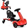 COSTWAY Macchina Elettrica Pieghevole per Bambini, Go Kart Elettrico 6V con Sedile Regolabile su 2 Posizioni, Rotazione a 360 Gradi, Velocità Massima di 4,8 km/h, Regalo per Bambini 3-8 Anni (Rosso)