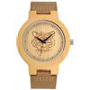 SUPBRO Uomo Orologio da Polso al Quarzo Orologio da Uomo in Legno Quarzo Orologio Legno Uomo con Cinturino in pelle tigre