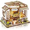Cuteefun Kit Casa in Miniatura da Costruire, Miniature Casa delle Bambole Fai da Te con Mobili Copertura e Strumenti Natale Halloween Regalo di Compleanno Negozio di Animali Domestici