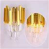 Generico Lampadario di cristallo moderno K9 Luce 3 livelli di cristalli Lampadario a sospensione Lampada da soffitto rotonda per sala da pranzo Soggiorno Ristorante (Oro 2-Applique)
