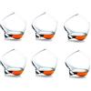PRELGOSP Bicchieri Inclinati da Whisky, Vintage Tumbler Bicchieri Rotanti, Bicchieri Vino Senza Stelo da Cognac Personalizzare per la Festa del Papà da Uomo Unico,6pcs