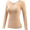 Kobilee Maglietta Termica Donna Lana Merinos Calda Intimo Termico Bianca Elastica Sottogiacca Invernale Dolcevita Maglie Sportiva Manica Lunga Maglia Termica Maglietta Termica Scollo a V